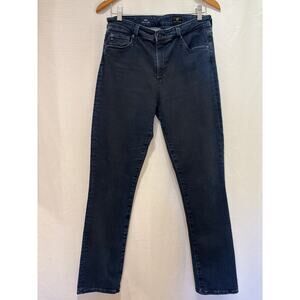 AG Adriano Goldschmied Dark Blue Straight Leg Jeans